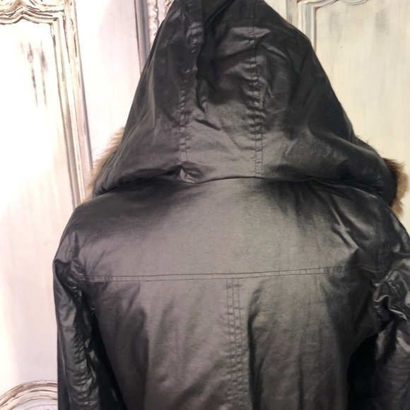 Marc New York by Andrew Mark Black Moisture Shed Faux Fur Lined Hoodie Jacket - Picture 15 of 16